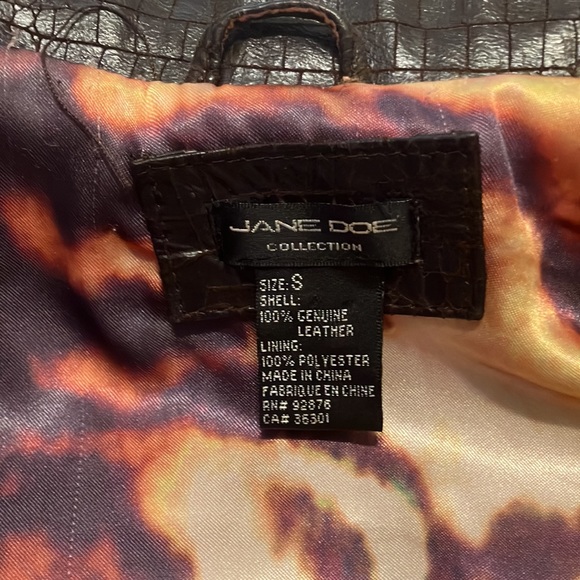 Vintage Jane Doe Collection Embossed Leather Jacket, Sz S - Picture 11 of 15